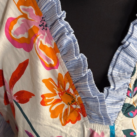 THML Multicolor Floral Ruffle Blouse - Picture 3 of 7